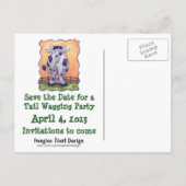 Party Ankündigungspostkarte (Rückseite)