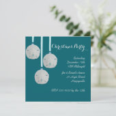 Party Aquamarine Einladung zum Coastal Holiday Hou (Stehend Vorderseite)