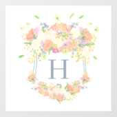 Party Aquarell Wappen Fensteraufkleber (Blatt)