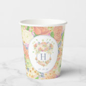 Party Aquarell Wappen Pappbecher (Rückseite)