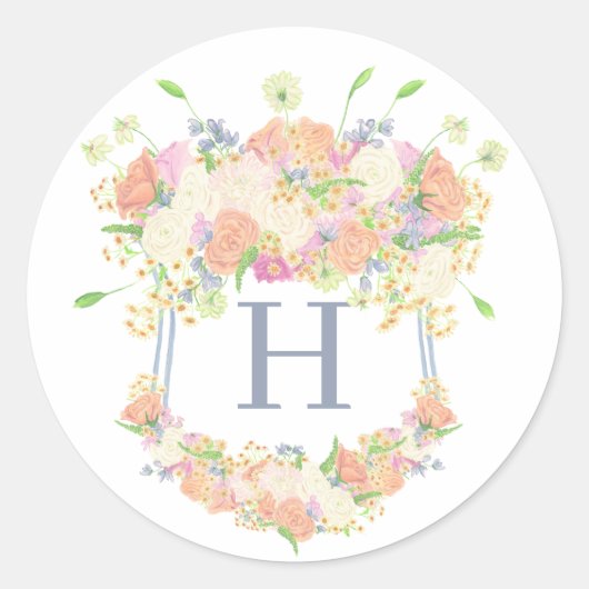 Party Aquarell Wappen Runder Aufkleber (Vorderseite)