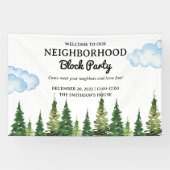 Party "Aquarellkiefern" Banner (Horizontal)