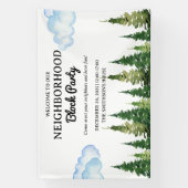 Party "Aquarellkiefern" Banner (Vertikal)