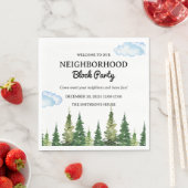 Party "Aquarellkiefern" Serviette (Beispiel)