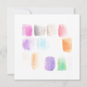 Party Aquarellkultur Dankeskarte (Rückseite)