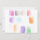 Party Aquarellkultur Einladung (Rückseite)