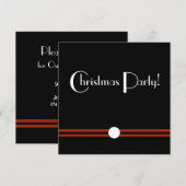Party Art Deco Schwarz und Weiß Einladung (Vorne/Hinten)