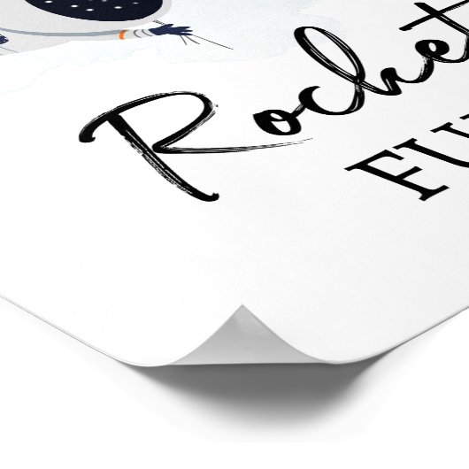 Party Astronaut Boy Drinks signieren Poster (Ecke)