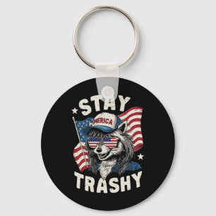 Party Atreifen Redneck Raccoon Tras Bleibe Schlüsselanhänger