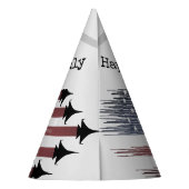 Party auf benutzerdefiniertem Papier, das die amer Partyhütchen (Rückseite)