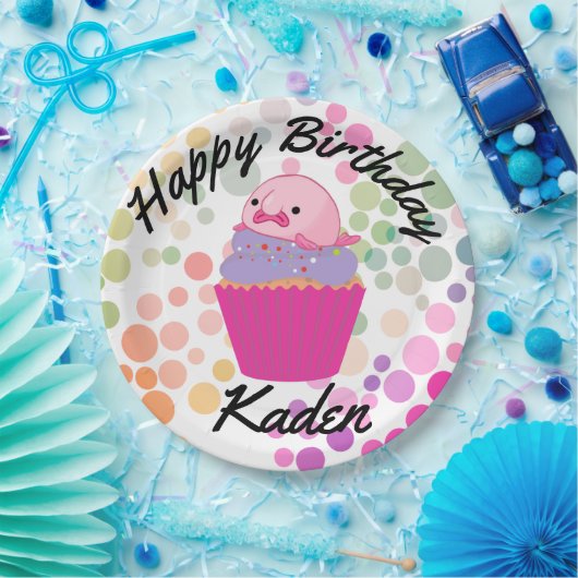 Party auf dem Birthday Blobfish Paper Plate Pappteller (Party)