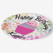 Party auf dem Birthday Blobfish Paper Plate Pappteller (Schrägansicht)