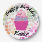 Party auf dem Birthday Blobfish Paper Plate Pappteller (Vorderseite)