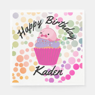 Party auf dem Birthday Blobfish Paper Plate Serviette