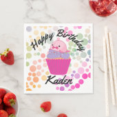 Party auf der Birthday Blobfish Papierplatte Serviette (Beispiel)