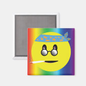 Party auf Grinsen Cooler Typ Magnet (Vorderseite/Rückseite)