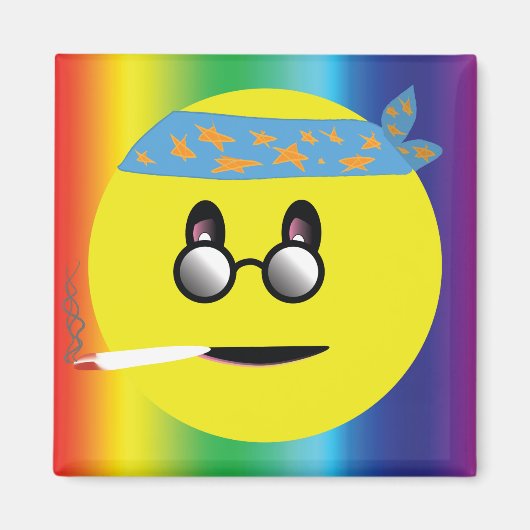 Party auf Grinsen Cooler Typ Magnet (Vorne)