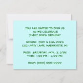 PARTY AUF MEINER PAD-PATTE FÜR DIE LEITUNG DER INV EINLADUNG (Rückseite)