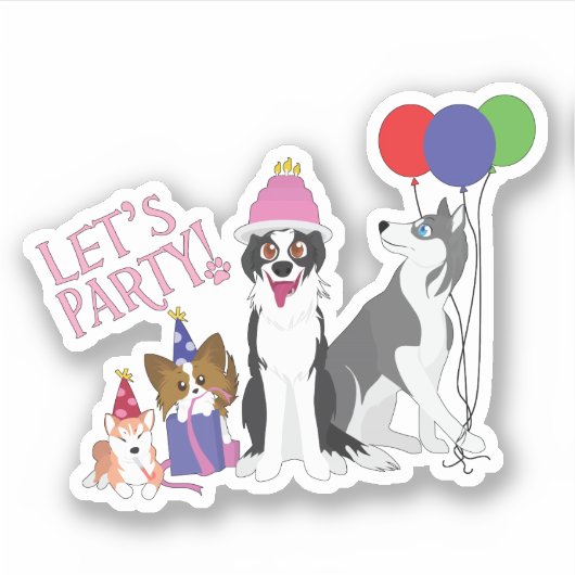 Party Aufkleber (Vorderseite)