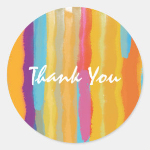 Party-Aufkleber für Aquarellmalerei Runder Aufkleber