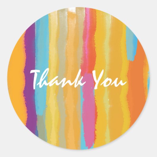 Party-Aufkleber für Aquarellmalerei Runder Aufkleber (Vorderseite)