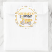 Party-Aufkleber für den Bau von Dump Runder Aufkleber (Tasche)