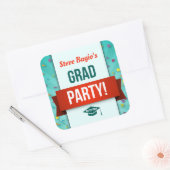 Party-Aufkleber Quadratischer Aufkleber (Umschlag)