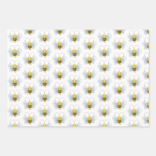 Party aus Bienenwachs Geschenkpapier Set (Vorderseite 2)