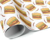 Party aus cool gefliestem Hamburger Geschenkpapier (Rolleneckpunkt)