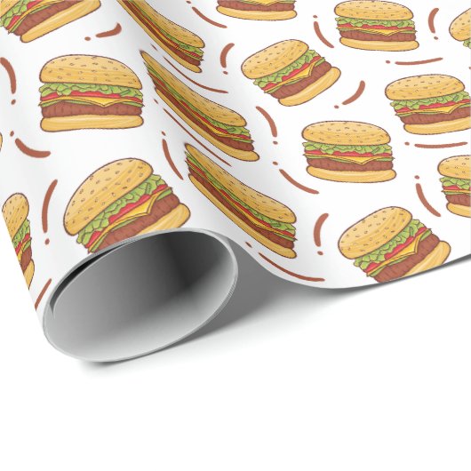 Party aus cool gefliestem Hamburger Geschenkpapier (Rolleneckpunkt)