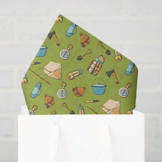 Party aus coolem Camping Seidenpapier (Geschenktüte)