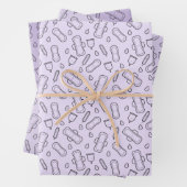 Party aus der ersten Phase Lila Tampon Pad Muster Geschenkpapier Set (Beispiel)