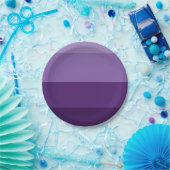 Party aus dunklen und Lila Streifen Pappteller (Party)