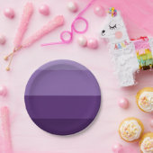 Party aus dunklen und Lila Streifen Pappteller (Party)