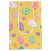 Party aus farbenfrohen Gelbeiern Mittlere Geschenktüte (Rückseite)