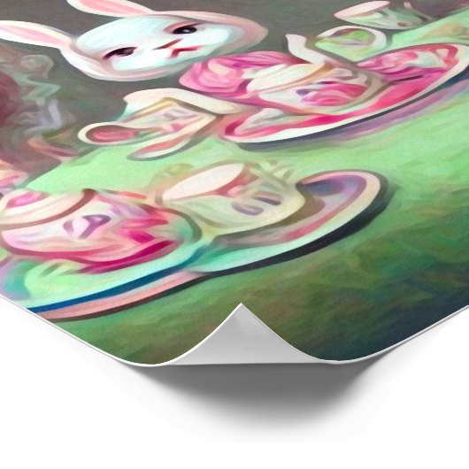 Party aus gestrichenem Tee Poster (Ecke)