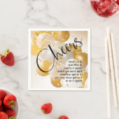 Party aus Gold und Weißballons Serviette (Beispiel)