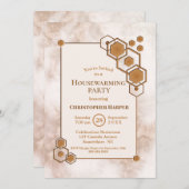 Party aus Goldrahmen Einladung (Vorne/Hinten)