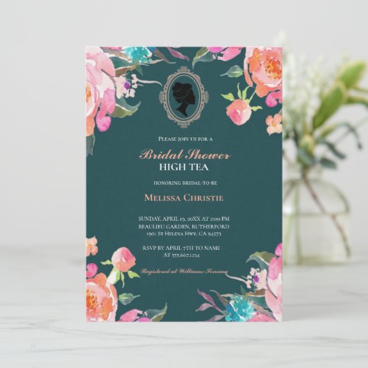 Party aus Hochgarten, schöne, weiche Pastellfarben Einladung (Stehend Vorderseite)