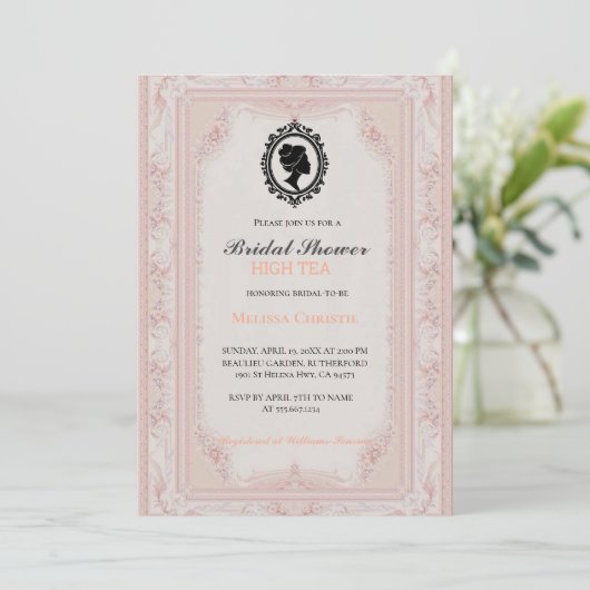 Party aus Hochgarten, schöne, weiche Pastellfarben Einladung (Stehend Vorderseite)