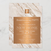 Party aus hochwertigem Marmor Einladung (Vorne/Hinten)