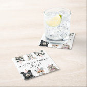 Party aus Holz Rechteckiger Pappuntersetzer (Vor Ort)