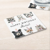 Party aus Holz Rechteckiger Pappuntersetzer (angewinkelt)