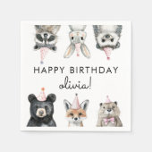 Party aus Holz Serviette (Vorderseite)