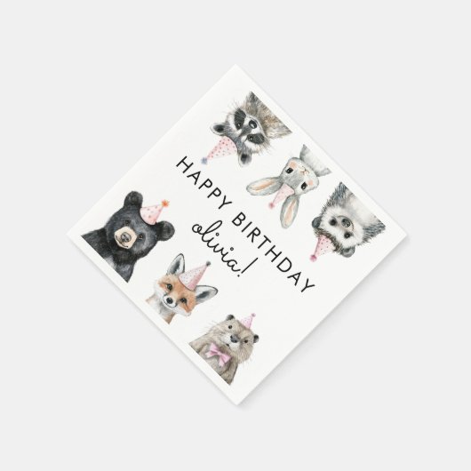 Party aus Holz Serviette (Ecke)