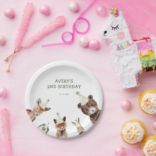 Party aus Holz zum Geburtstag Pappteller (Party)