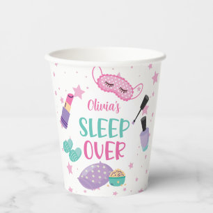 Party aus leepover Schlummer lila zwischen Papier Pappbecher