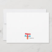 Party aus mehreren Zahlen Einladung (Rückseite)