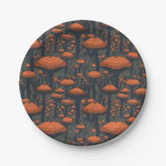 Party aus Mushroom Paper Plate Pappteller