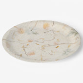 Party aus natürlichem und botanischem Kraftpapier Pappteller (Schrägansicht)